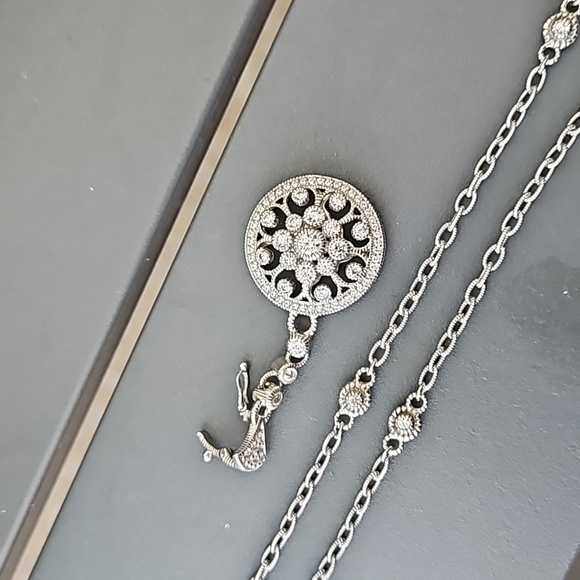 Judith Ripka Sterling Silver Diamonique Neckace And Earring Set - Picture 8 of 16